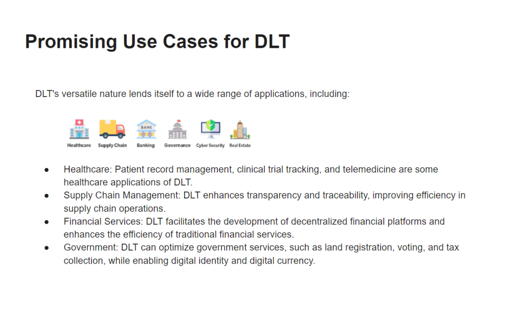 DLT Use cases
